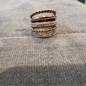 Rose gold Swarovski ring